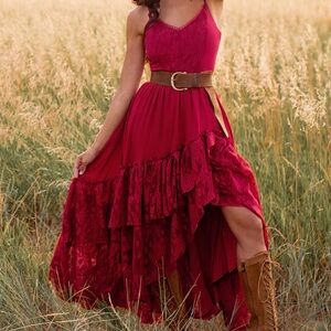 Joyfolie Christelle Dress in Crimson XL NWT